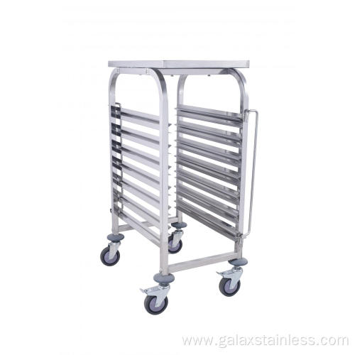 Bakery Pan Ttrolley L Shape Stainless Steel Square Tube Bakery Trolley Factory